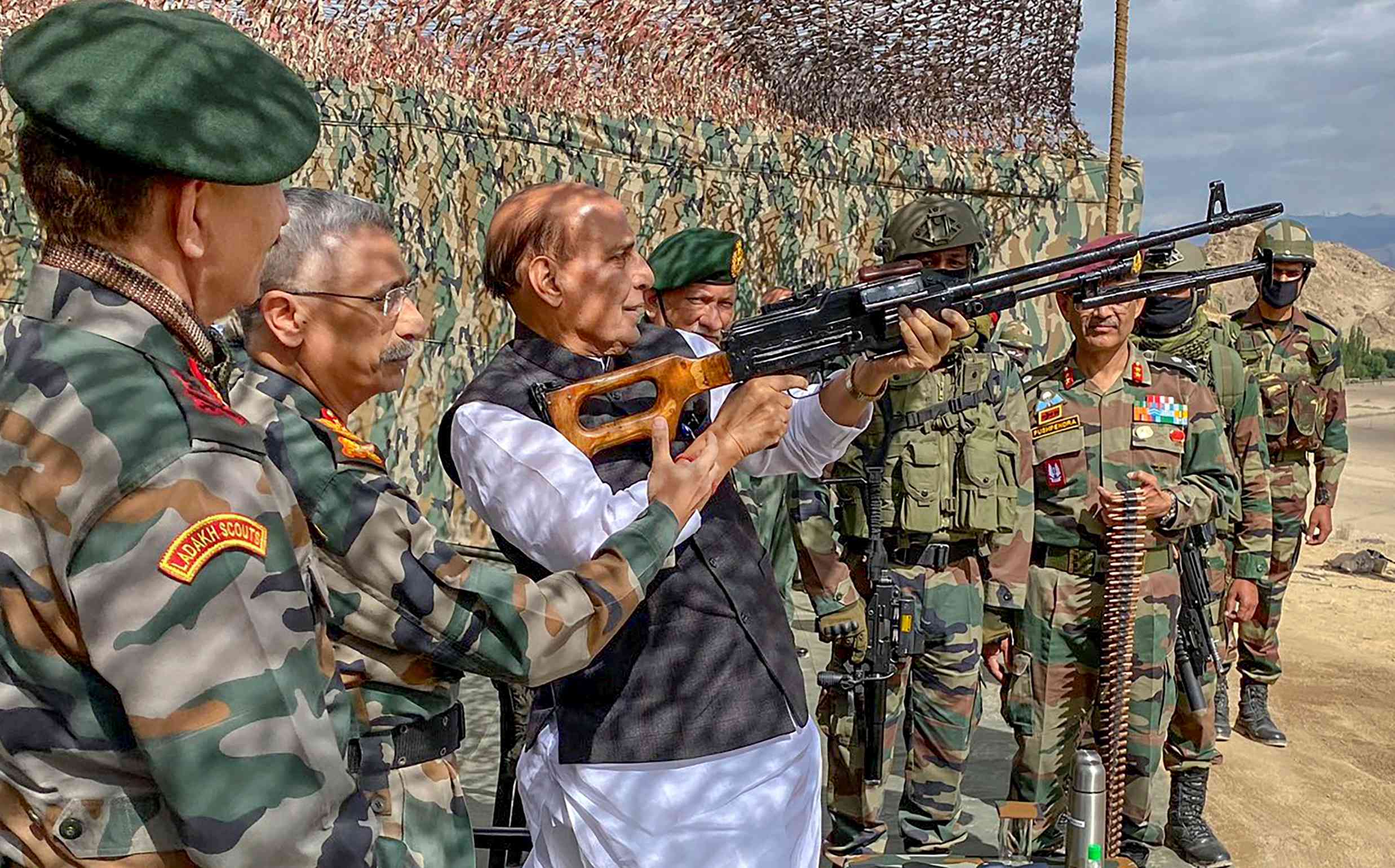 rajnath-singh - Rajnath Singh visit Leh to review security measures 