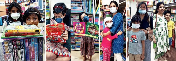 Visitors at the bookstore