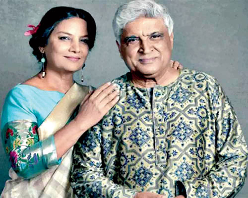 With husband Javed Akhtar