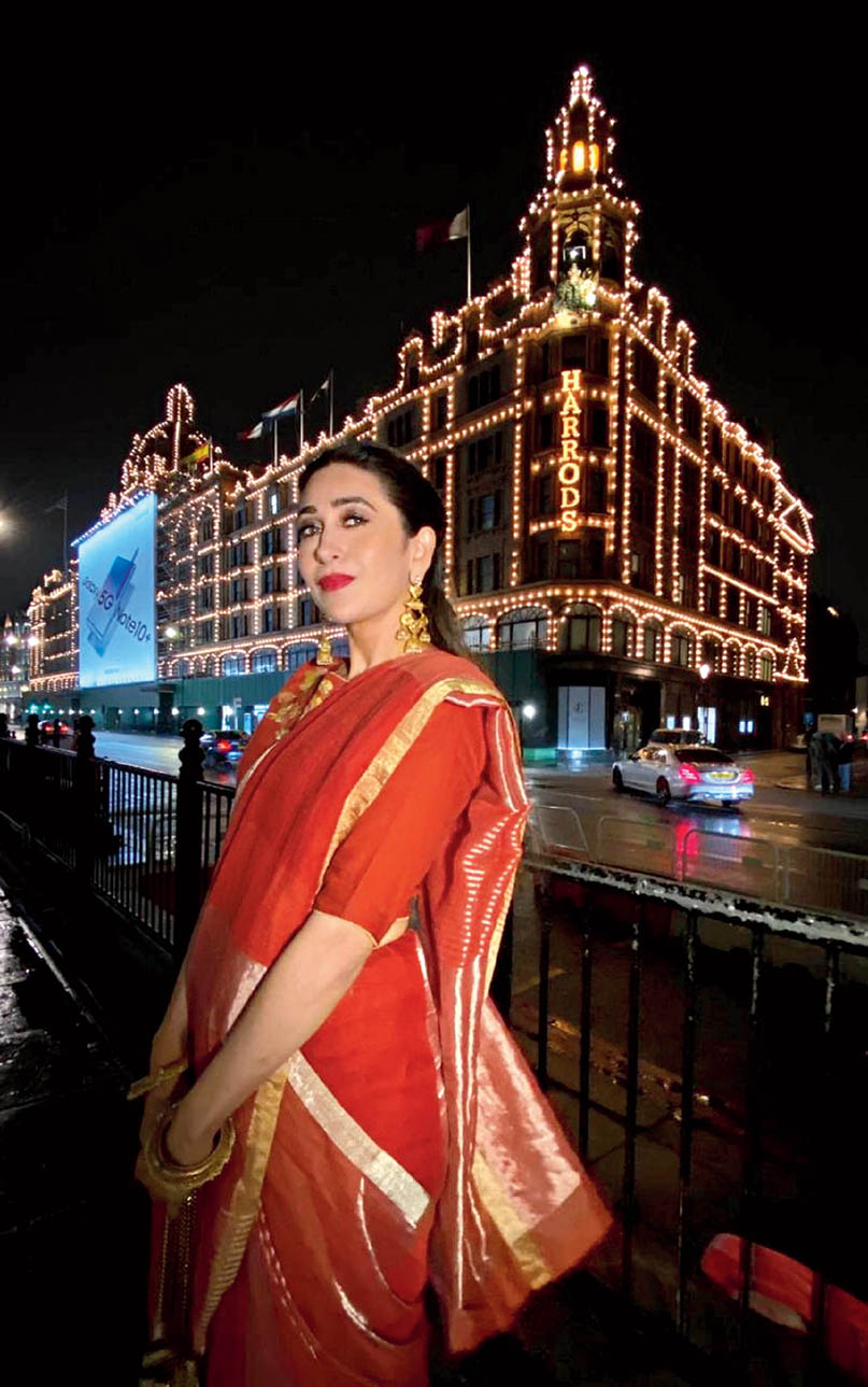 Karisma Kapoor in gorgeous drapes by Anavila