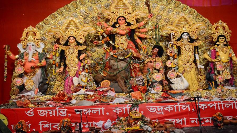 A Durga idol in Jamshedpur last year