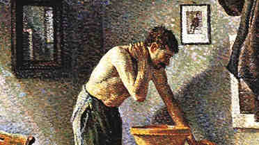 A painting (detail) by Maximilien Luce.