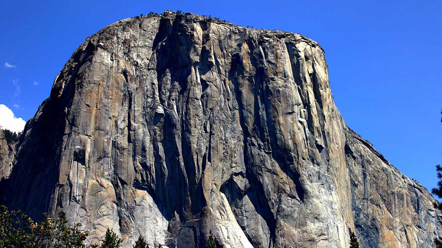 Southwest face of El Capitan from Yosemite Valley