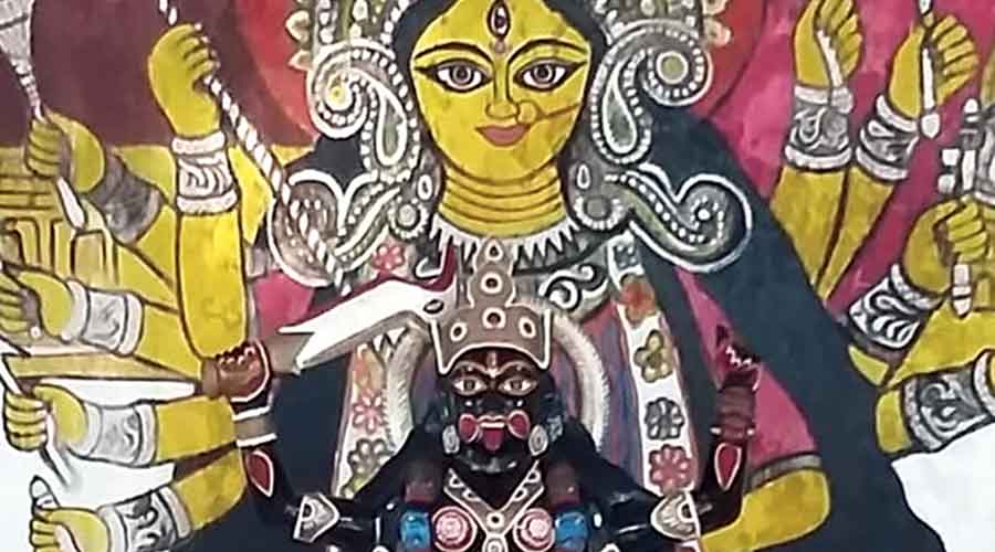Shop The Goddess Kali (PRT_6450) - Canvas Art Print - 25in X 41in Canvas  Art Print Online