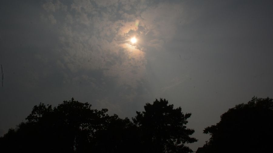 Sun plays hide and seek with clouds over Jamshedpur on Wednesday