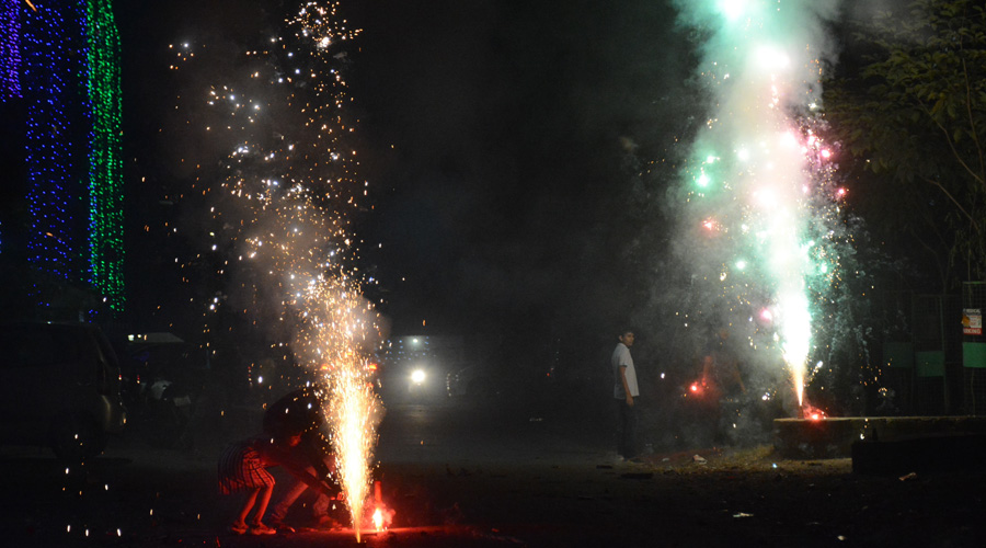 While West Bengal’s noise limit for crackers is 90dB 5 metres from the bursting point, the same is 125dB in the rest of India. 