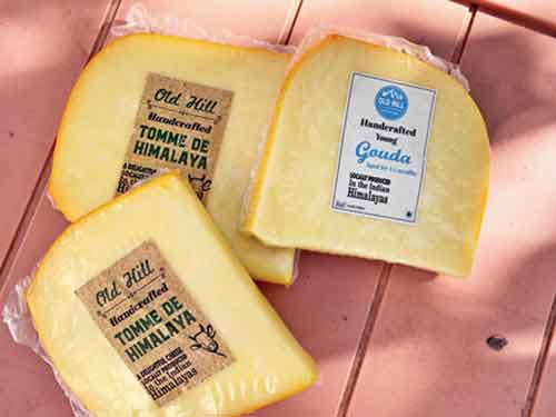 Young cheesemaker Nitin Dayalu has his brand of cheese called Old Hill. Trained in Auroville and then in the Netherlands, he produces some excellent Tomme and Gouda