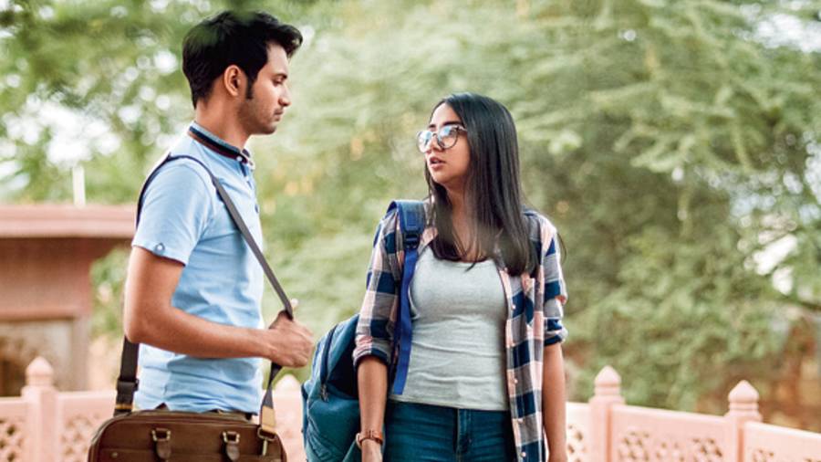 Rohit Saraf and Prajakta Koli in Mismatched, currently streaming on Netflix