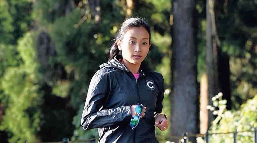 A woman runner at the event