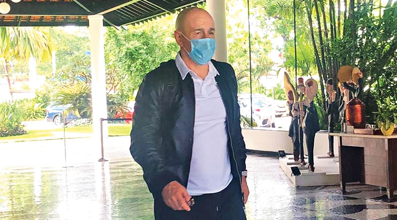 ATK Mohun Bagan coach Antonio Lopez at the team resort in Goa on Sunday. Antonio, along with players Tiri, Javi Hernandez and Edu Garcia, and members of the support staff touched down in Goa in the morning from Madrid via Mumbai. They will have to be quarantined for 14 days. ATK MB said in a media release that 19 Indian players, who would be completing their 10-day quarantine, are expected to start practice from Wednesday.