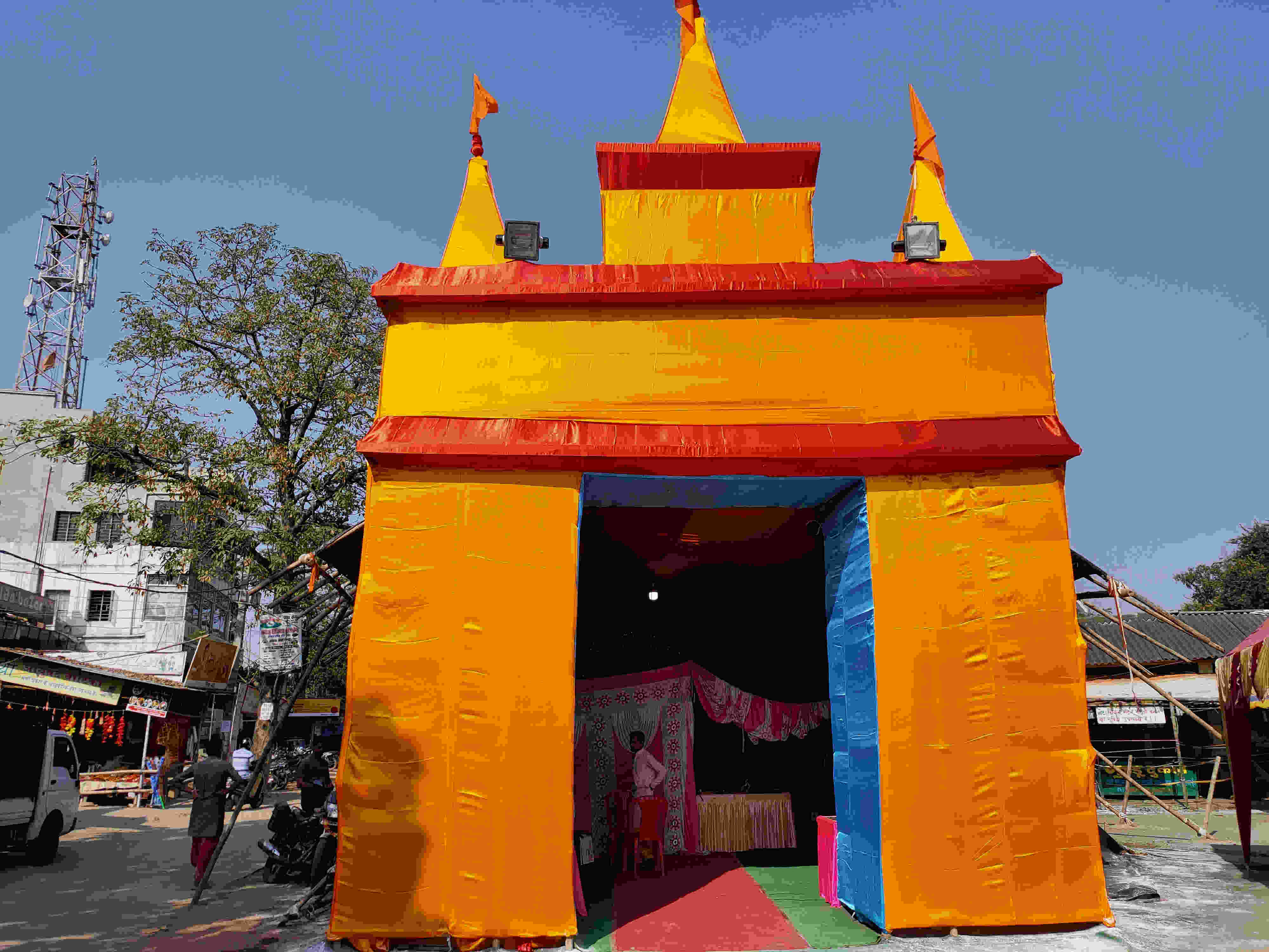 The Booty More Durga Puja Samiti pandal in Ranchi on Tuesday.