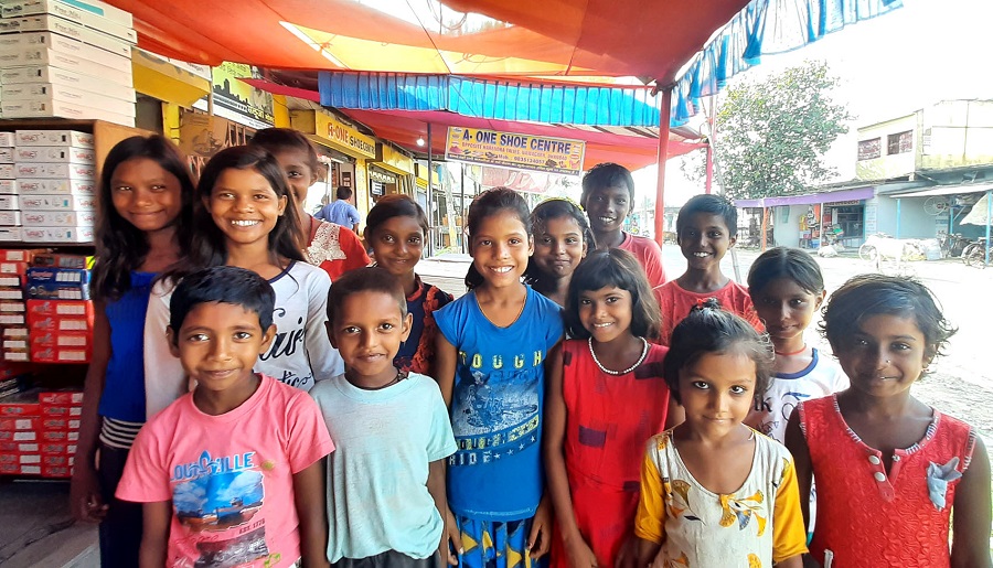 The coal picker children in a cheerful mood in Nawadih, Baghmara in Dhanbad on Wednesday