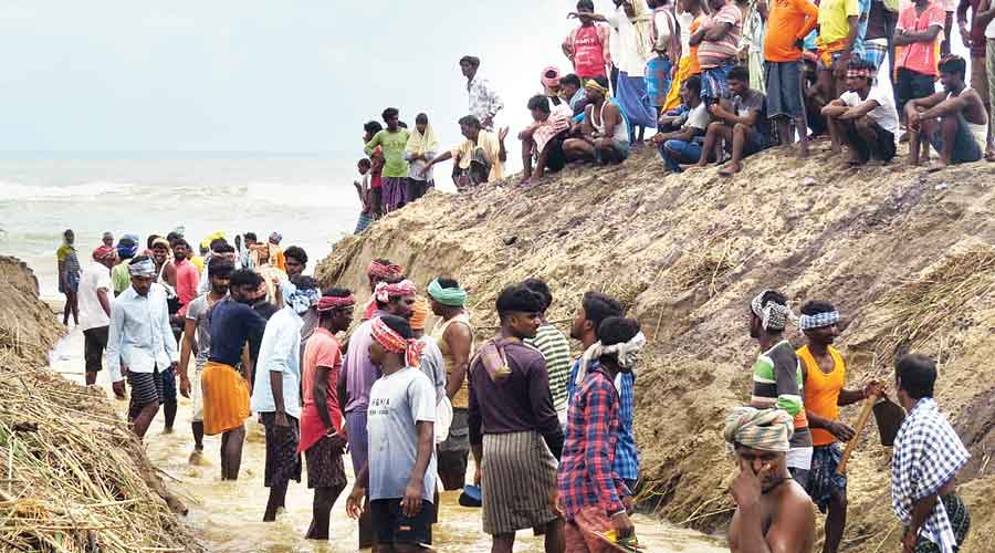 Villagers said that waterlogging followed heavy rainfall triggered by a low pressure system in the Bay of Bengal