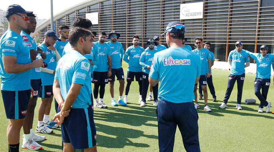 Team Delhi Capitals' members during their training season.