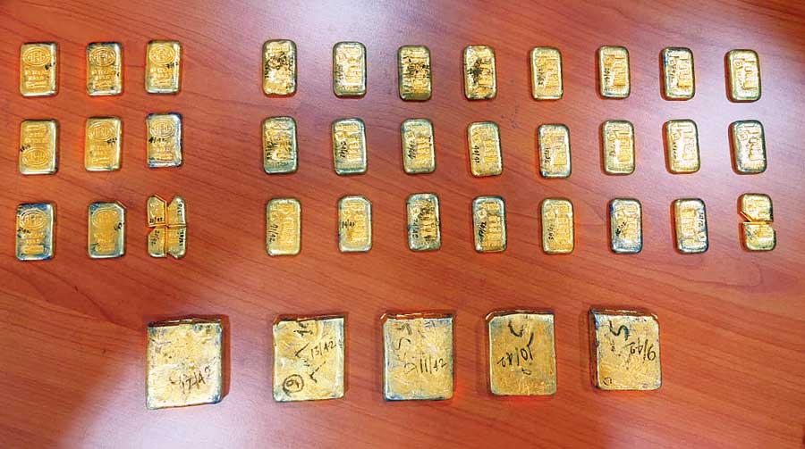 Some of the gold seized