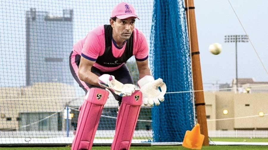 Rajasthan Royals wicketkeeper Robin Uthappa at practice on Wednesday