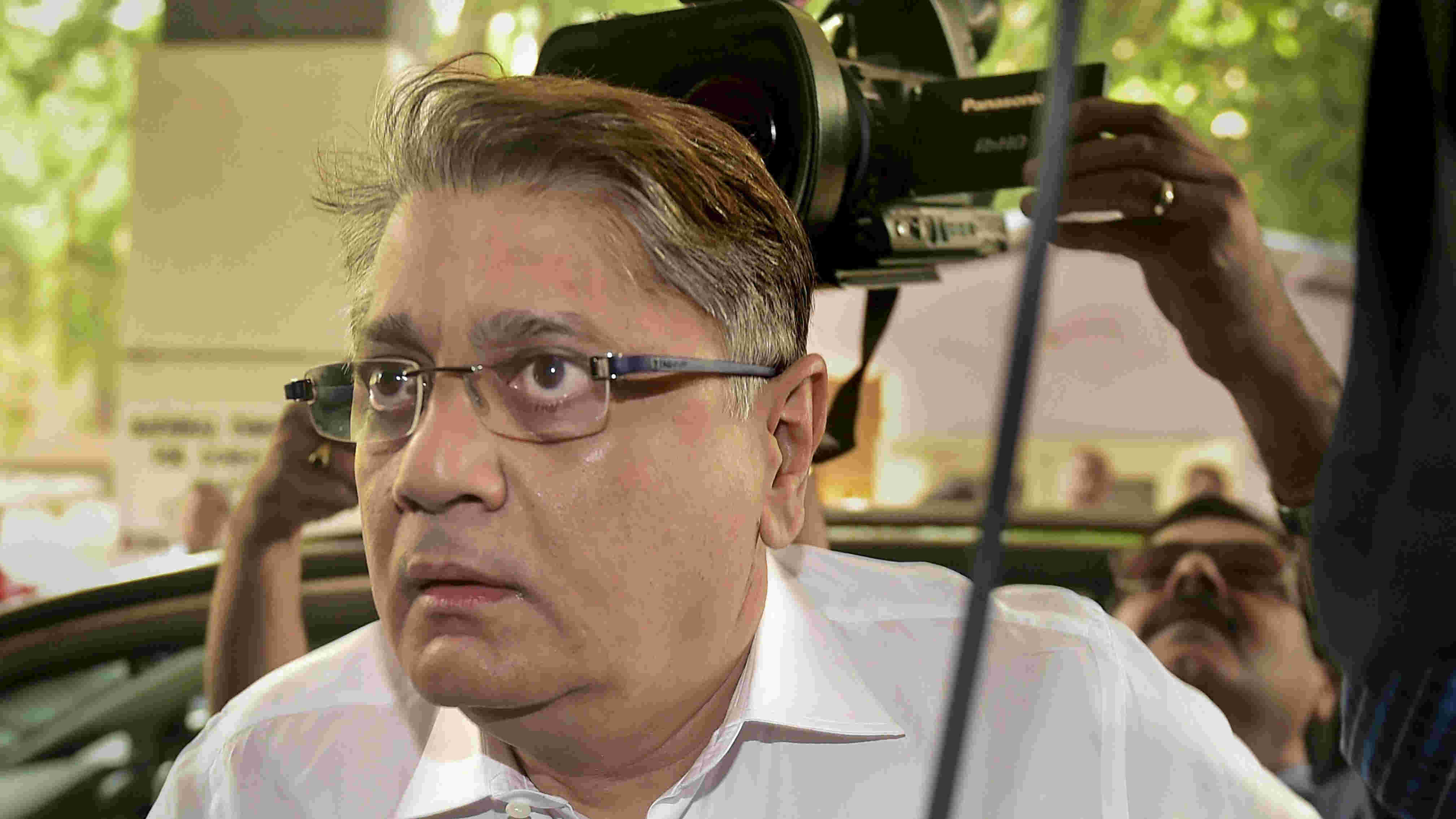  In this file photo, dated Monday, May 13, 2019, Deepak Kochhar, husband of former ICICI Bank CEO Chanda Kochhar, arrives to appear before Enforcement Directorate (ED) in connection with a bank loan fraud and money laundering case probe, in New Delhi. The Enforcement Directorate on Monday, Sept. 7, 2020, arrested Deepak Kochhar in a money laundering case.