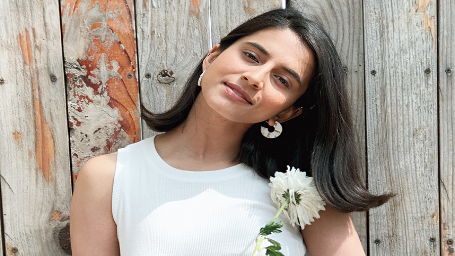 Anya at the kitchen garden