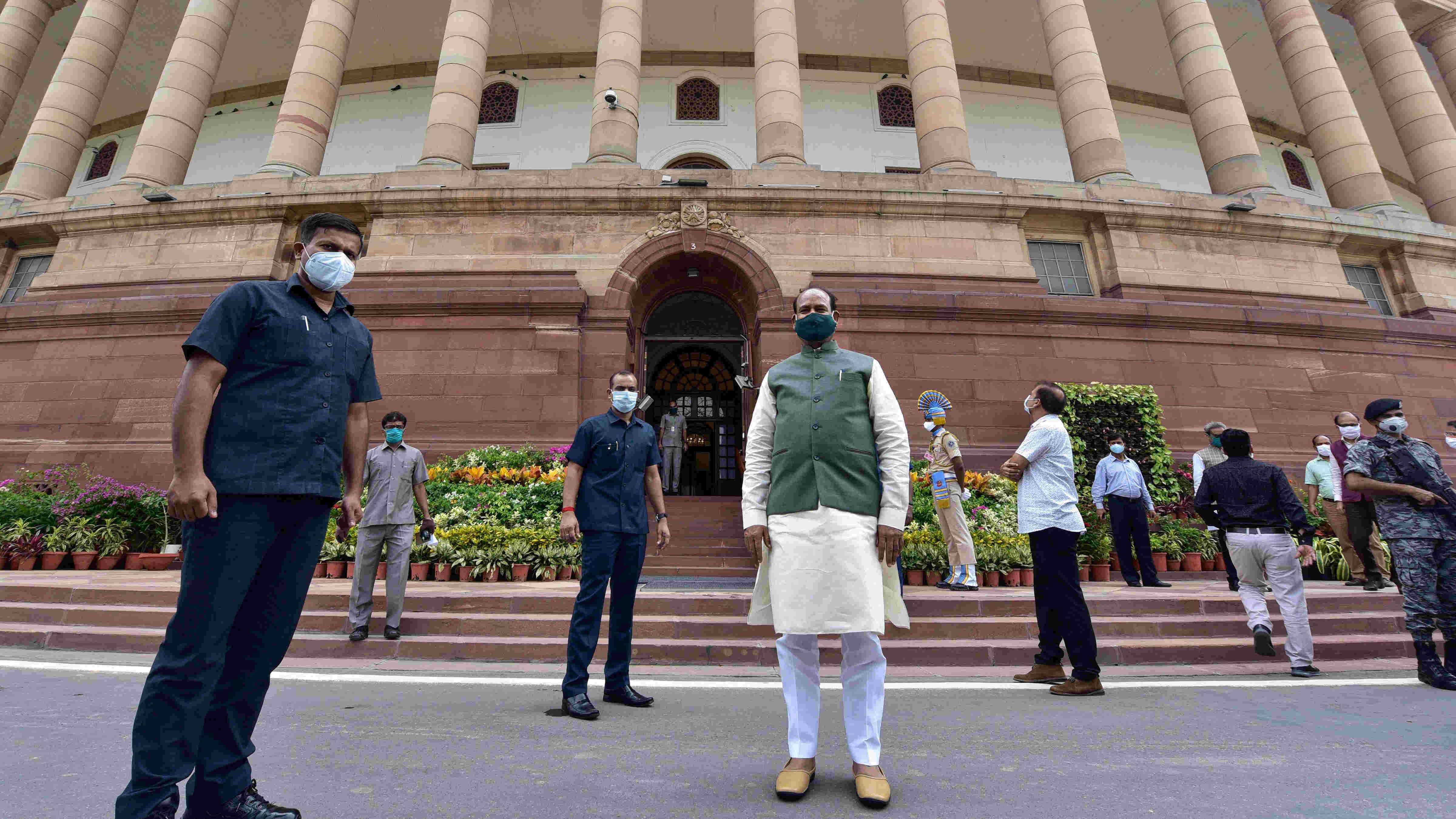 New Delhi, India. 19th July, 2021. India's prime minister Narendra Modi,(Centre)  addresses the media on the opening day of the Monsoon session at Parliament  House in New Delhi. (Photo by Ganesh Chandra/SOPA