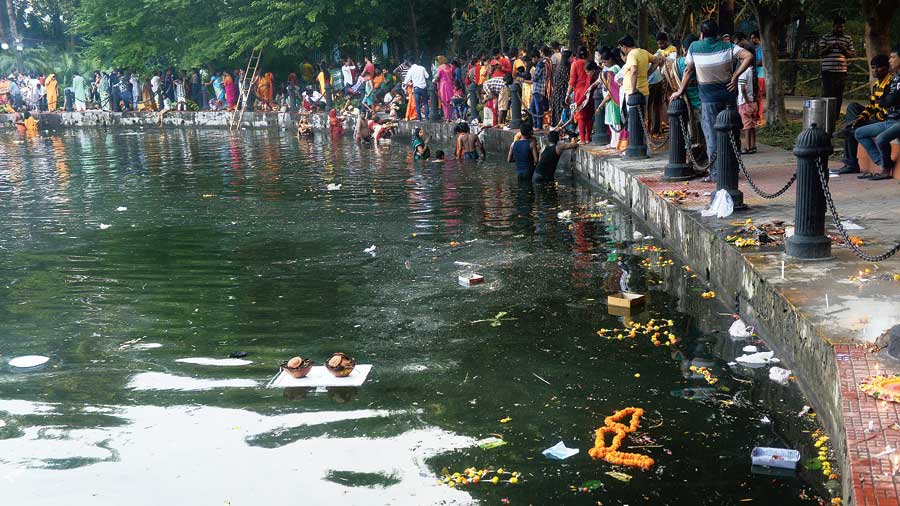 Chhath Puja at the lake in 2019.
