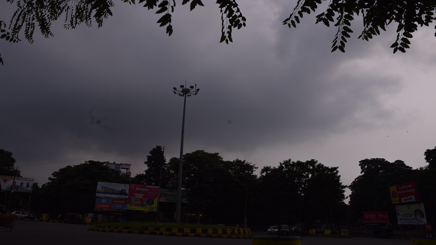 Cloud cover over Sakchi in Jamshedpur on Friday