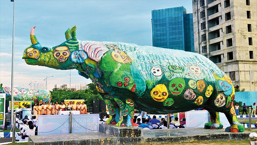A World Rhinoceros Day event in New Town on September 22 last year