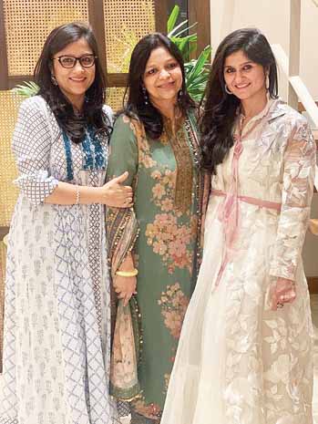 Smita Shroff with Elahe’s Calcutta partners Manjari Tibrewal (right) and Ruchira Agarwal