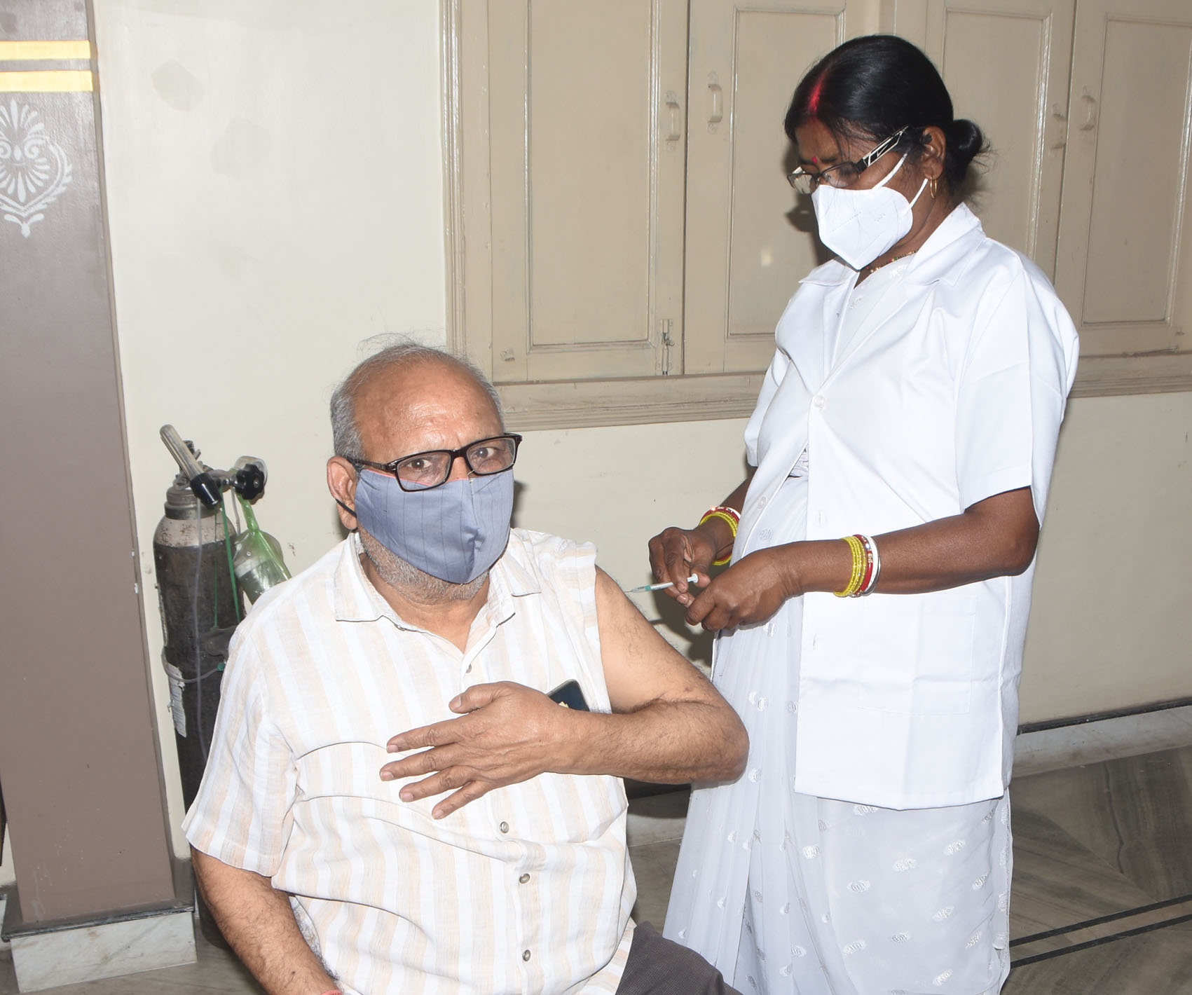 Vaccination for people above 45 years in Dhanbad