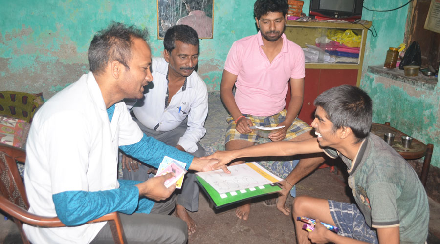  Jharia teacher visits homes of autistic children- provided tips in music therapy, play therapy, speech therapy, parent-child interaction therapy and applied behaviour analysis to their parents