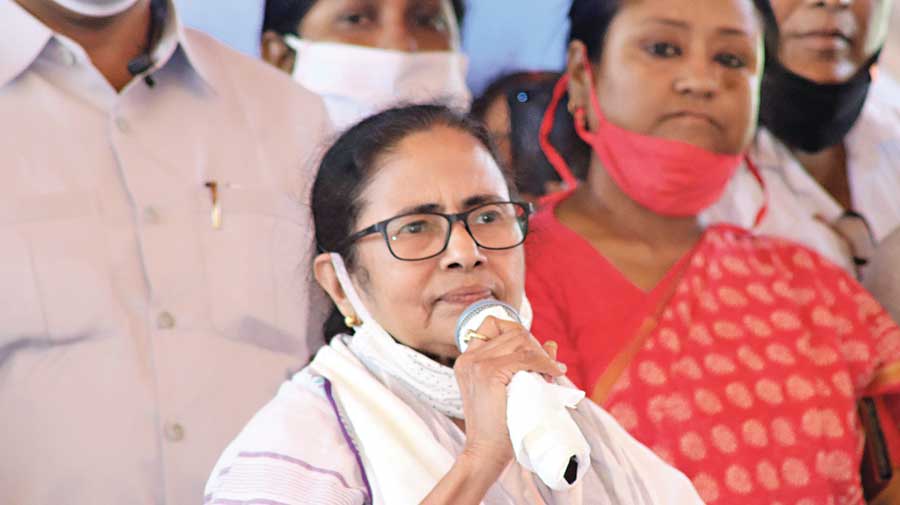 Mamata Banerjee speaks  at the rally in Kulpi  on Saturday 