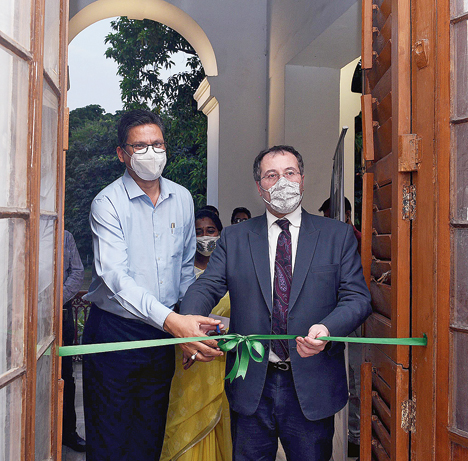 Ajay Pratap Singh (left), director general, RRRLF and additional mission director, NML, along with Gianluca Rubagotti inaugurated the exhibition