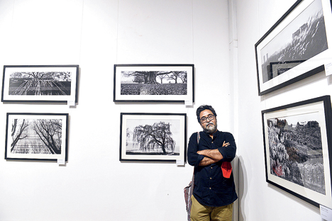 Rajib De, whose photographs were on display