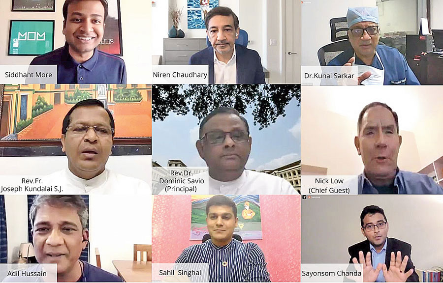 The speakers at the online TEDx event.
