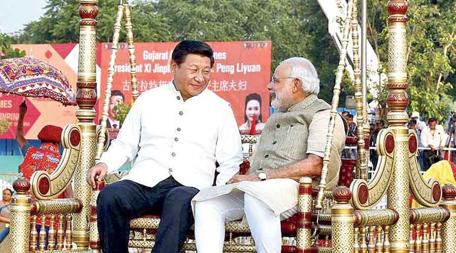 On the swing with Chinese President Xi Jinping, oblivious to the Ladakh mess that lay ahead