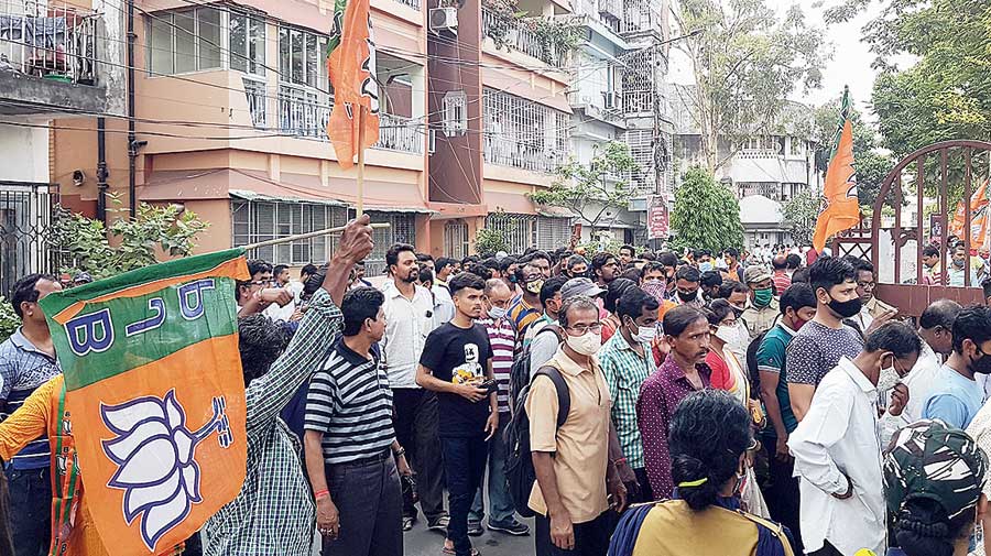 BJP supporters throng FD Park for Amit Shah’s rally.