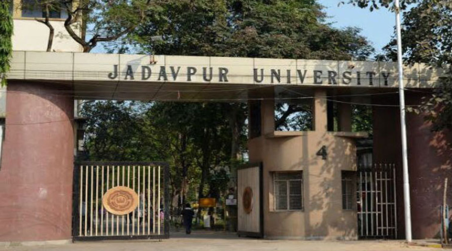 Jadavpur University students protest against online classes