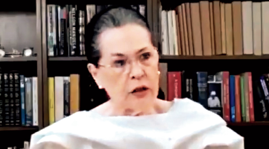 Sonia also hit out at the Modi government over the handling of the pandemic situation.