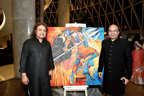 Percussionist Tanmoy Bose and artist Prithviraj Choudhury