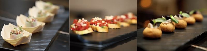 Some of the finger food doing rounds at the preview