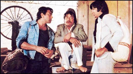 Jaaved Jaaferi’s father Jagdeep as Soorma Bhopali in Sholay