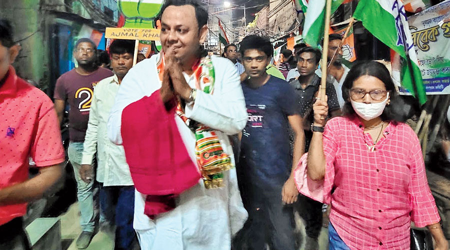 Sanjukta Morcha candidate Ajmal Khan, from the Congress.