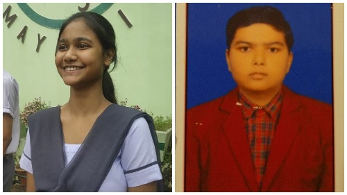 (L-R) Risita Ahana of Chinmaya Vidyalaya and Aditya Kumar of DAV Public School-Dhori