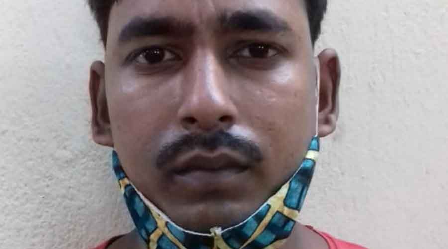 The arrested youth Mohammed Golu on Thursday.
