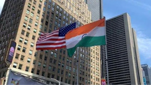 Indian flag at Times Square last year.