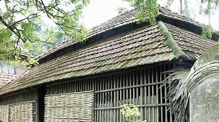 Matangini Hazra's residence in the village of Alinan in the district of East Midnapore