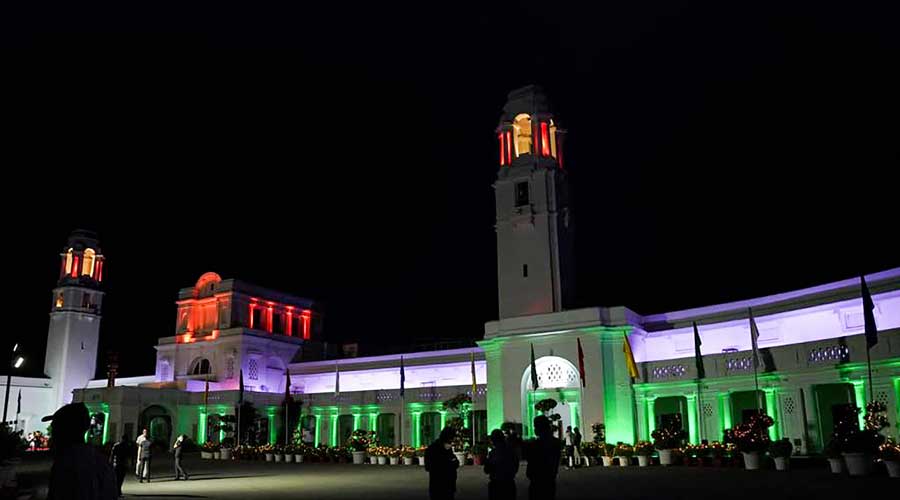 Legislative Assembly illuminates with tricolour on the 75th Independence Day