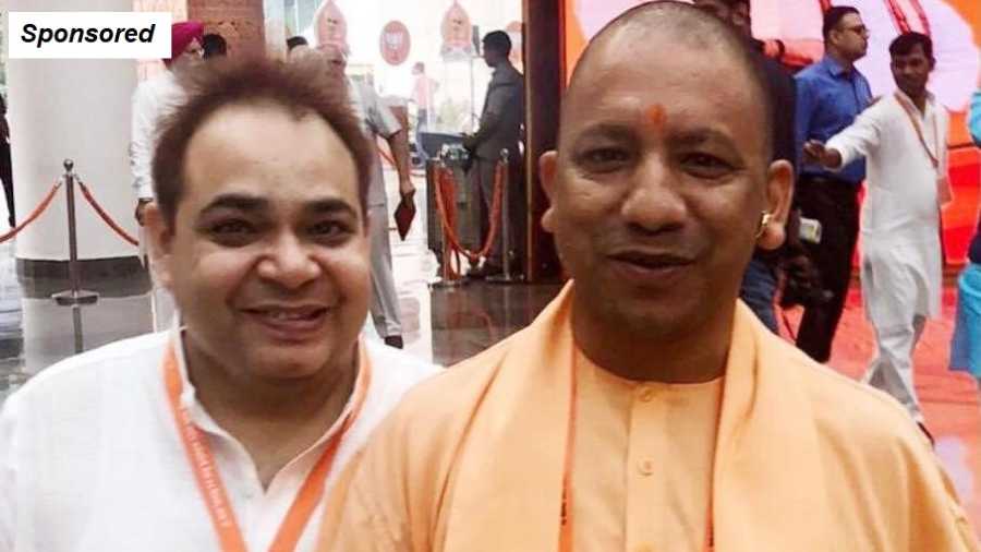 Pawan Monga with Yogi Adityanath