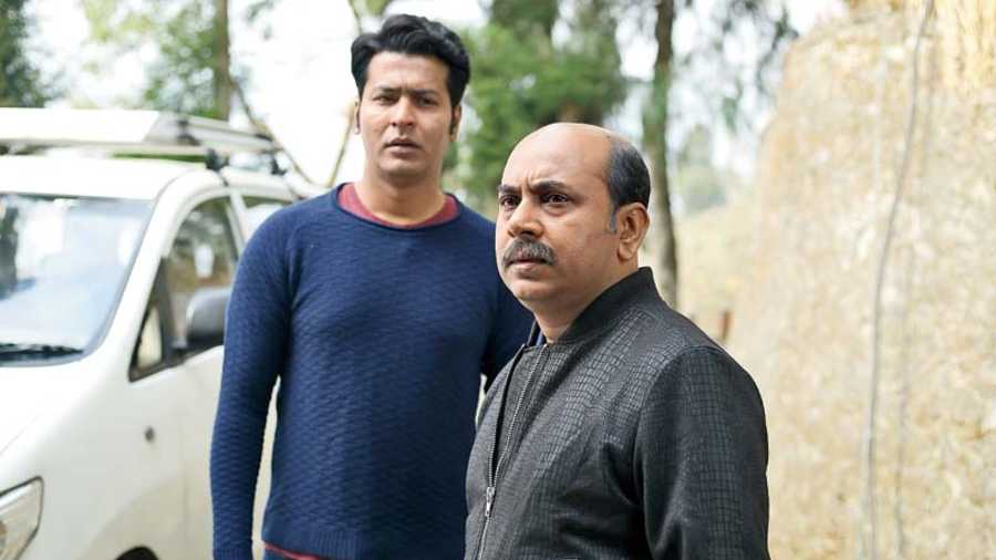 Anirban Bhattacharya and Anirban Chakrabarti in Mukhosh, which releases on August 19 in theatres