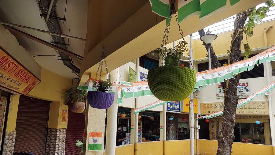 Colourful hanging plant pots were unveiled at  IA Market on August 15