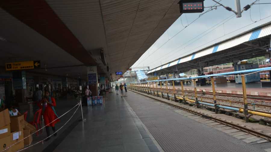 Representational Picture of a railway station